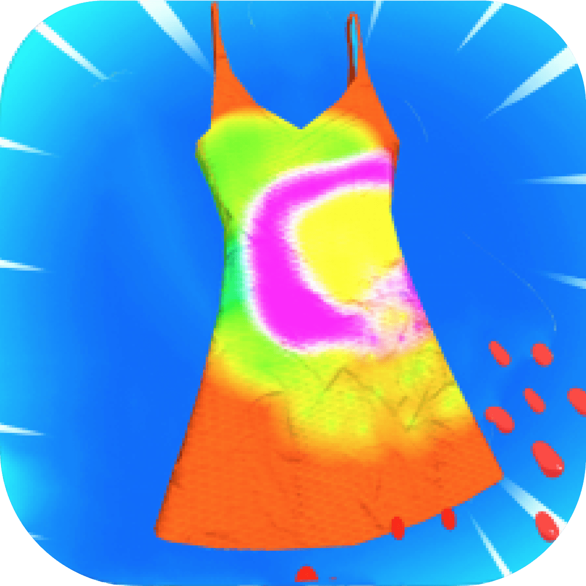 Tie N’ Dye rainbow dress game icon