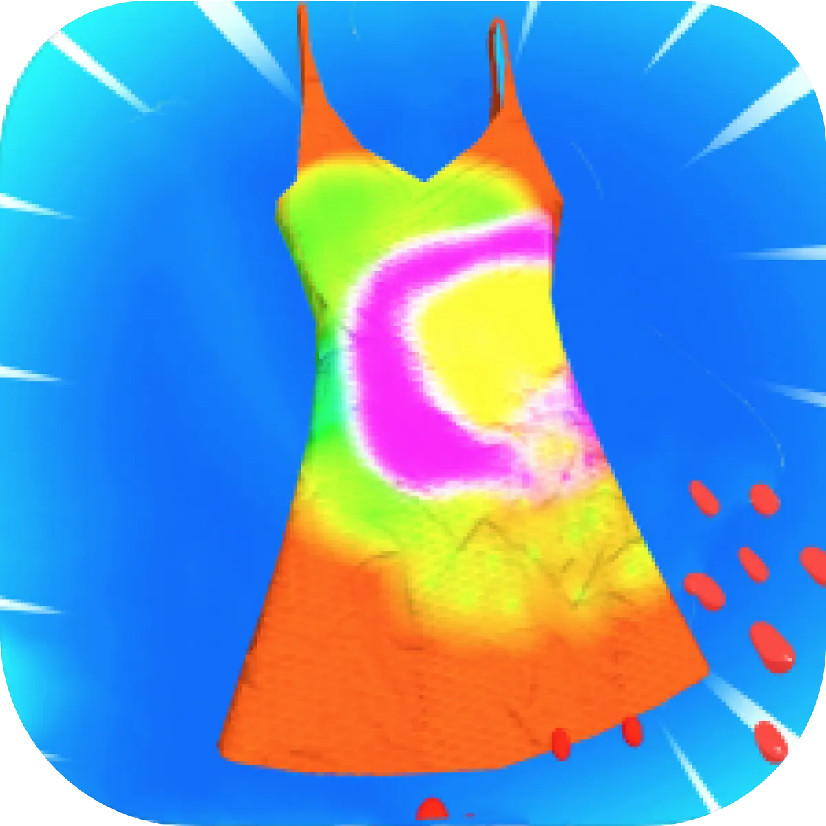 Tie N’ Dye rainbow dress game icon